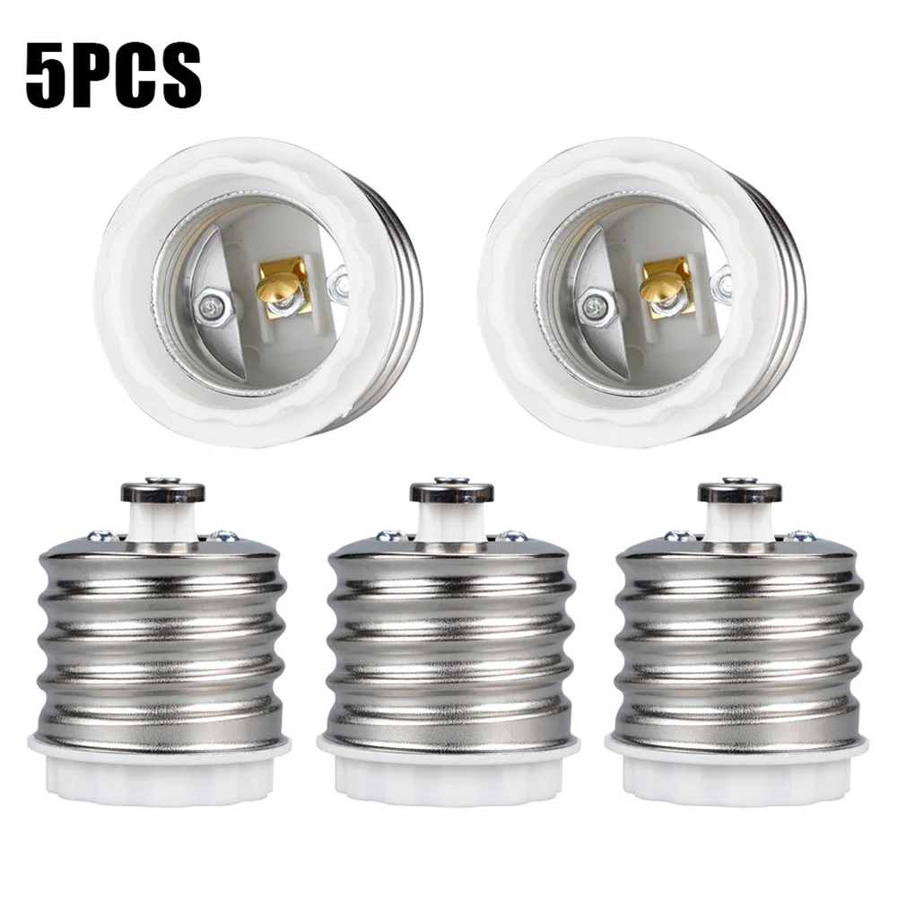 

5 Pcs Lamp Holder E40 To E27 Screw Thread LED CFL Light Lamp Holder Bulb Socket Adapter Converter White Lighting Accessories
