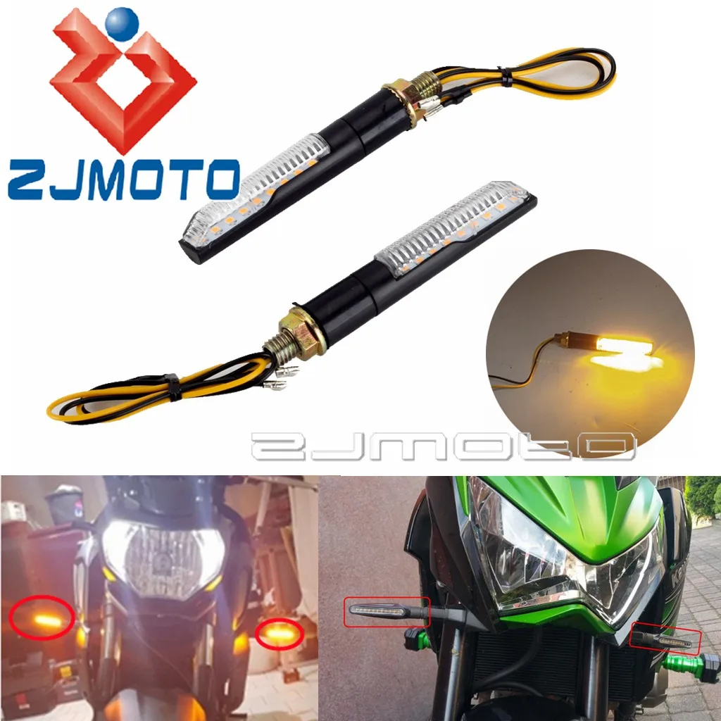 

Универсальный светодиодный сигнал поворота для мотоцикла, задний фонарь для Honda, Harley, Suzuki, Yamaha, 2 шт.