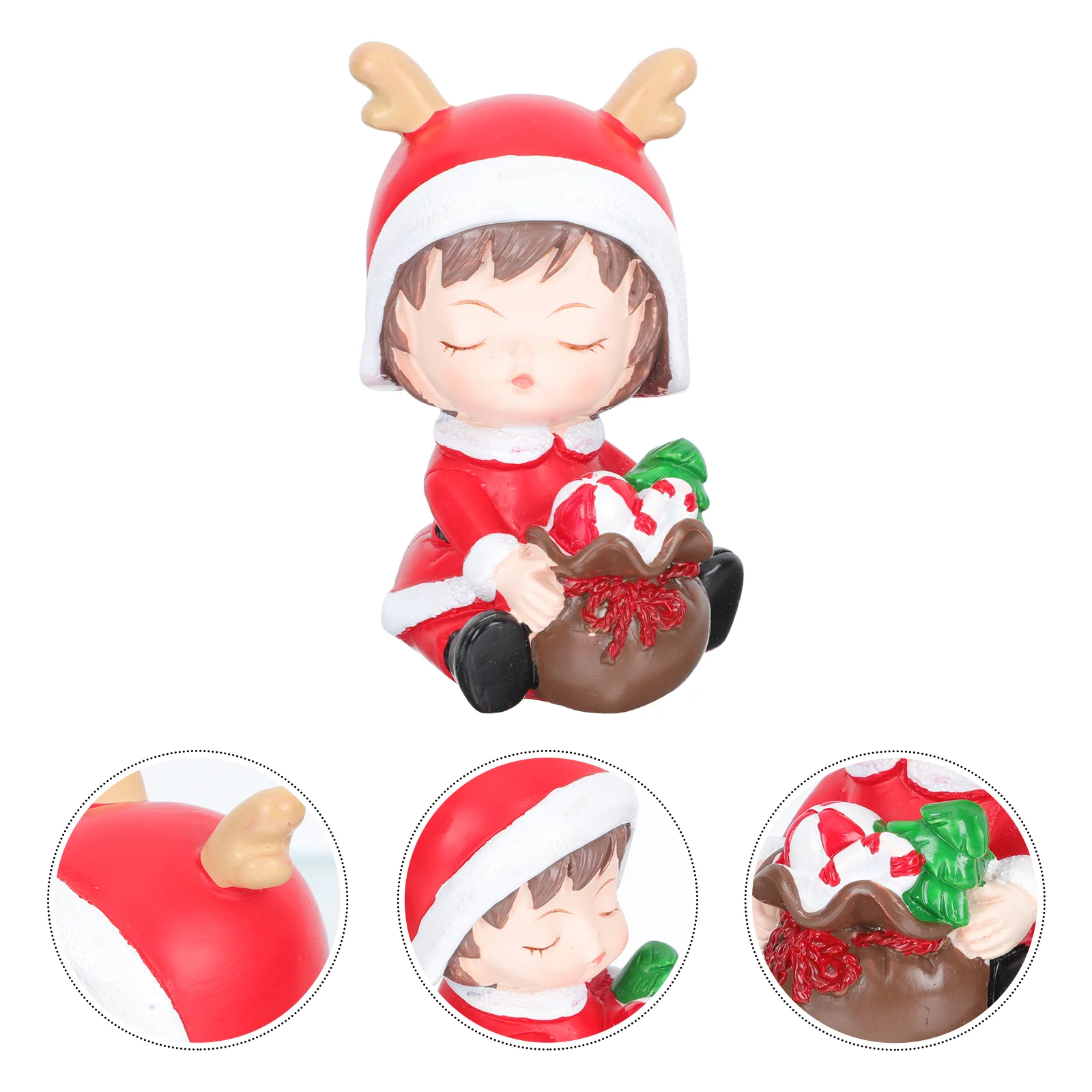 

Christmas Adornment Resin Mini Xmas Doll Adorn Desktop Shopwindow Ornament