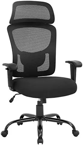 

И высокий офисный стул, эргономичное кресло 400 фунтов, широкое сиденье, офисный стул руководителя с поддержкой поясницы, регулируемый подголовник