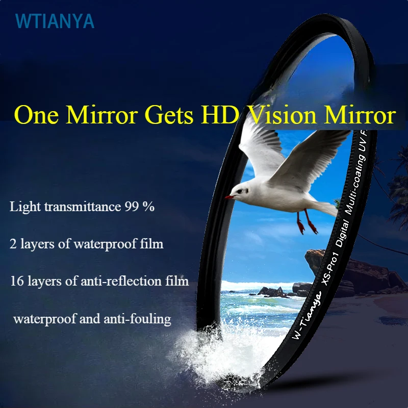 WTianya 37- 77 мм 82 95 105 Φ цифровой многослойный тонкий УФ-фильтр MC UV фильтр для
