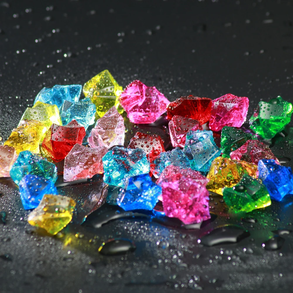 

Durable New Acrylic Gem Stone Crystal Decoration Full Granules Hydroponic Jewelry Mixed Color Ornaments Plants