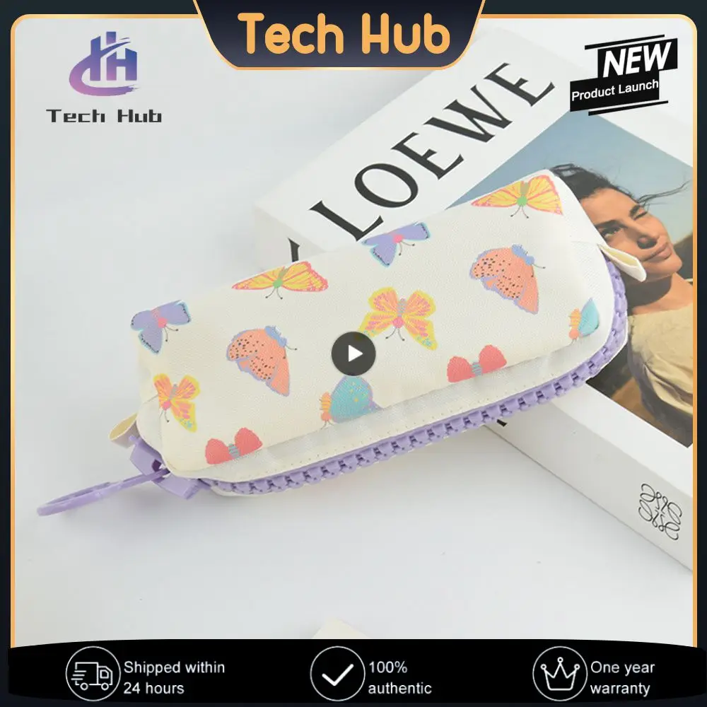 

Student Pencil Case Fashionable Design High Capacity Large Zipper Durable Cartoon Pictures Actual Instagram Style