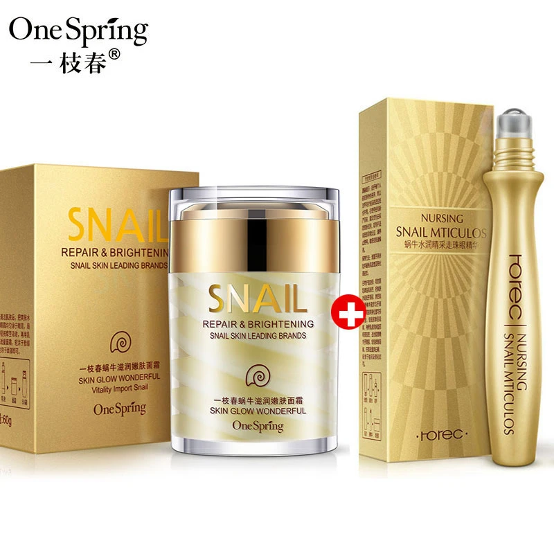 

Face Cream Snail Cream Whitening Cream Aloe Vera Gel Eye Serum eye bags Anti Wrinkle Rorec Korean Face Care Cosmetics