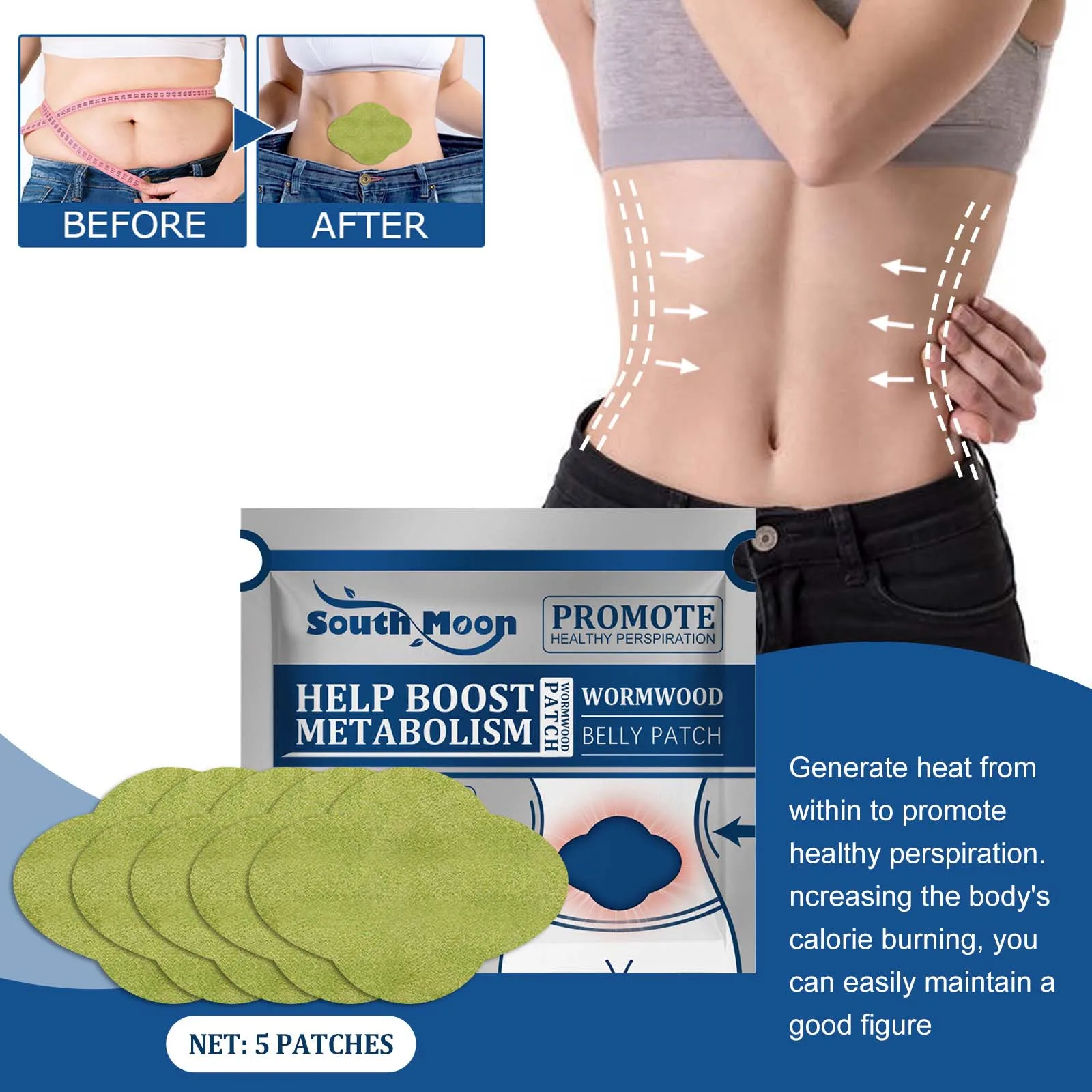 

Mugwort Belly Patch Removal Improve Stomach Discomfort Fat Burning Patch Fat Lose Weight Detox Abdominal Navel Sticker