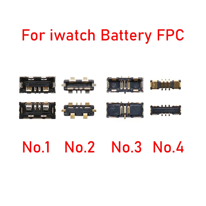 

2pcs Battery FPC Connector Contact For Apple iWatch Watch Series 1 2 3 4 6 5 SE 6 7 S2 S3 S4 S5 S6 S7 38mm 42mm 40mm 44mm 45MM