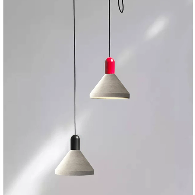 Дизайнерский промышленный бетонный подвесной светильник для обеденного стола