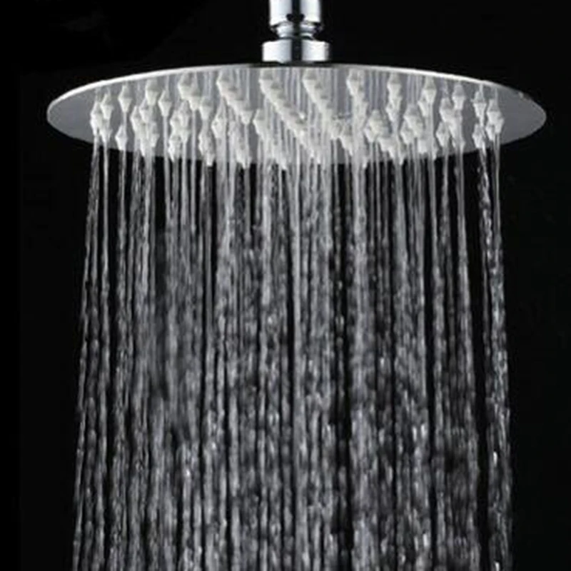 

10/8/6 Inch Stainless Steel Ultra-thin Waterfall Shower Heads Rainfall Shower Head Rain Square Round High Quality Shower Head