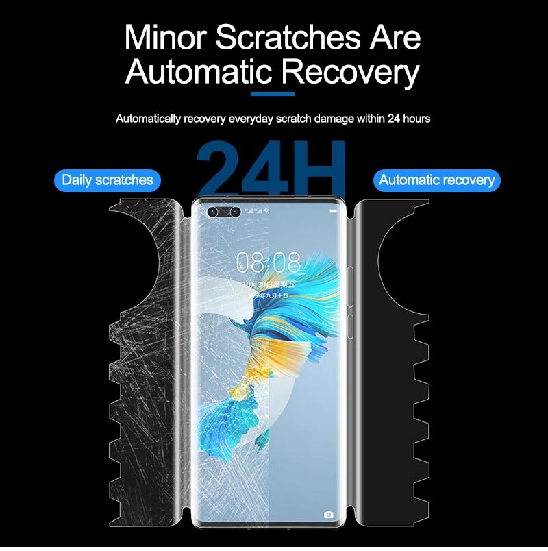 25 Pcs Sunshine All-inclusive Butterfly Hydrogel Film Full Wrapped Mobile Phone Protectors Front Back Film for Cutting Machine