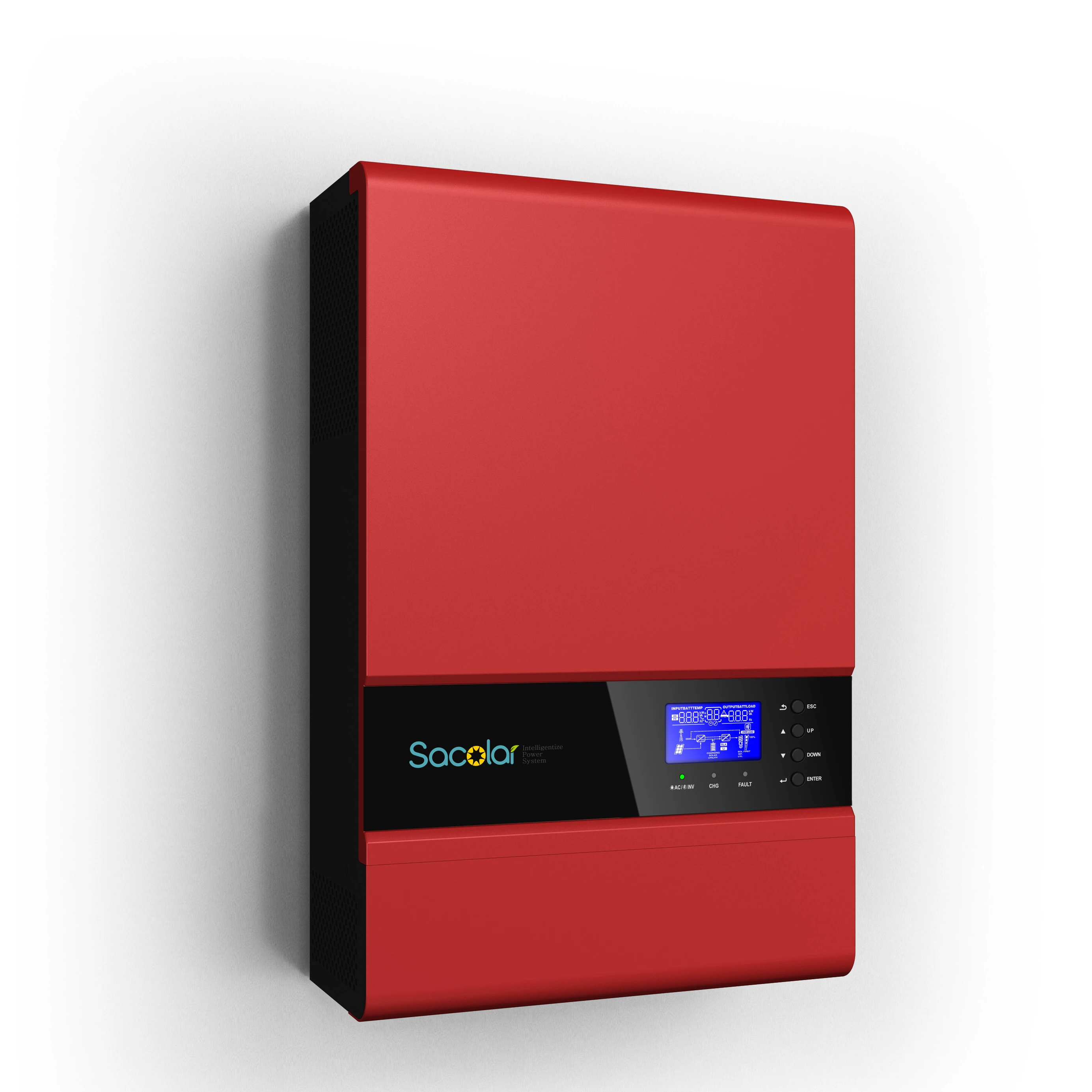 Саколар 24 В 48 В, Лидер продаж, 2 кВт 3 кВт 4 кВт 5 кВт, автономный солнечный инвертор с контроллером солнечной зарядки MPPT, завод