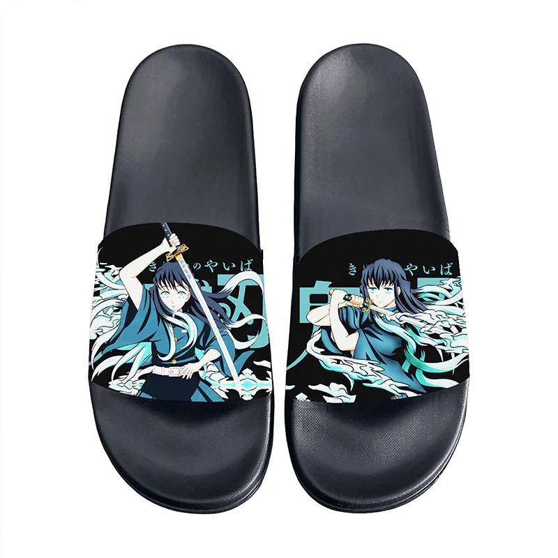 Летние сандалии тапочки аниме Demon Slayer Tanjirou Nezuko для косплея милая обувь с героями