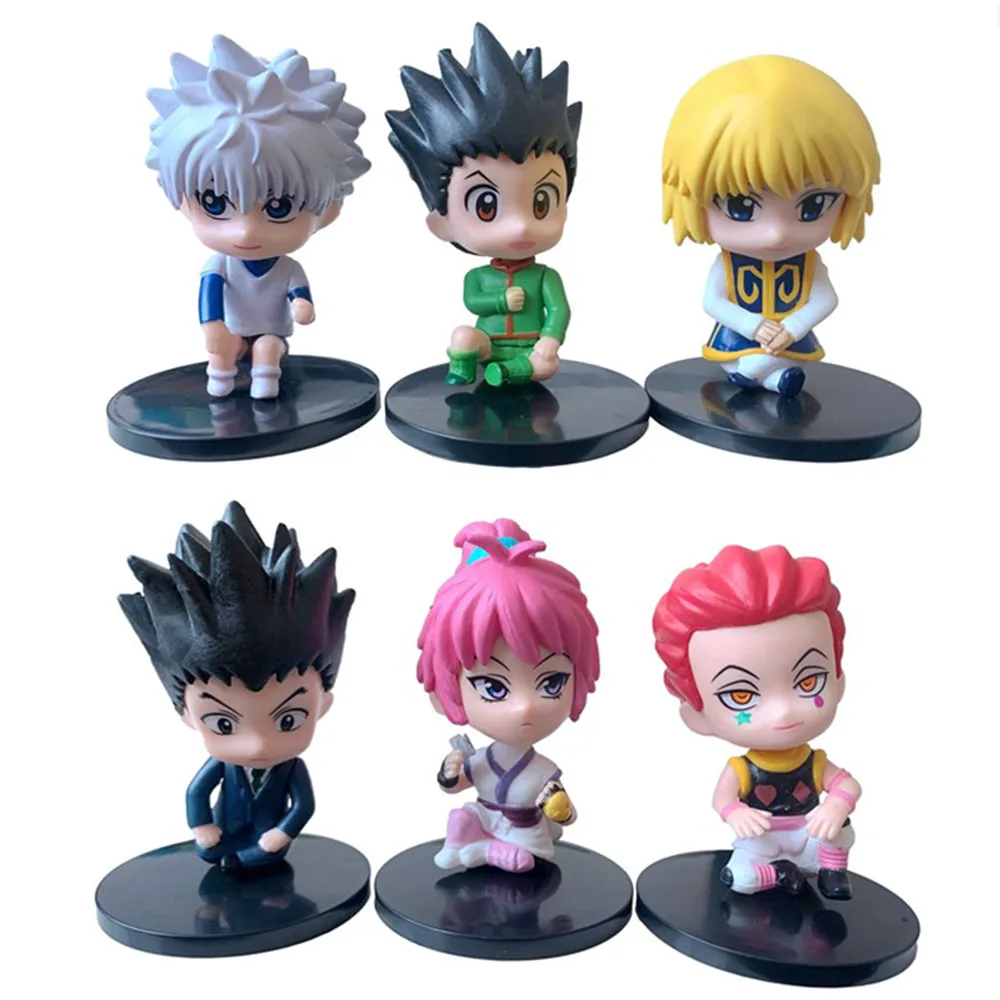 1 шт. Статуэтка Hunter×Hunter экшн-фигурки GON · FREECSS Killua Zoldyck Kurapika сидя позиция ПВХ