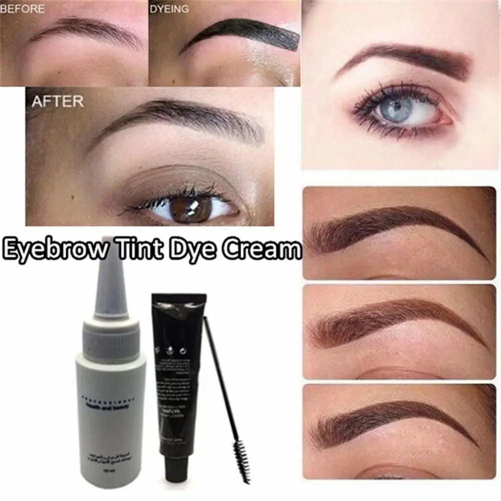 

Eyebrow Eyelash Tint Cream Longlasting Eye Makeup Dye Eyebrow Mascara Enhancer Tattoo Pen Waterproof Super Durable Set