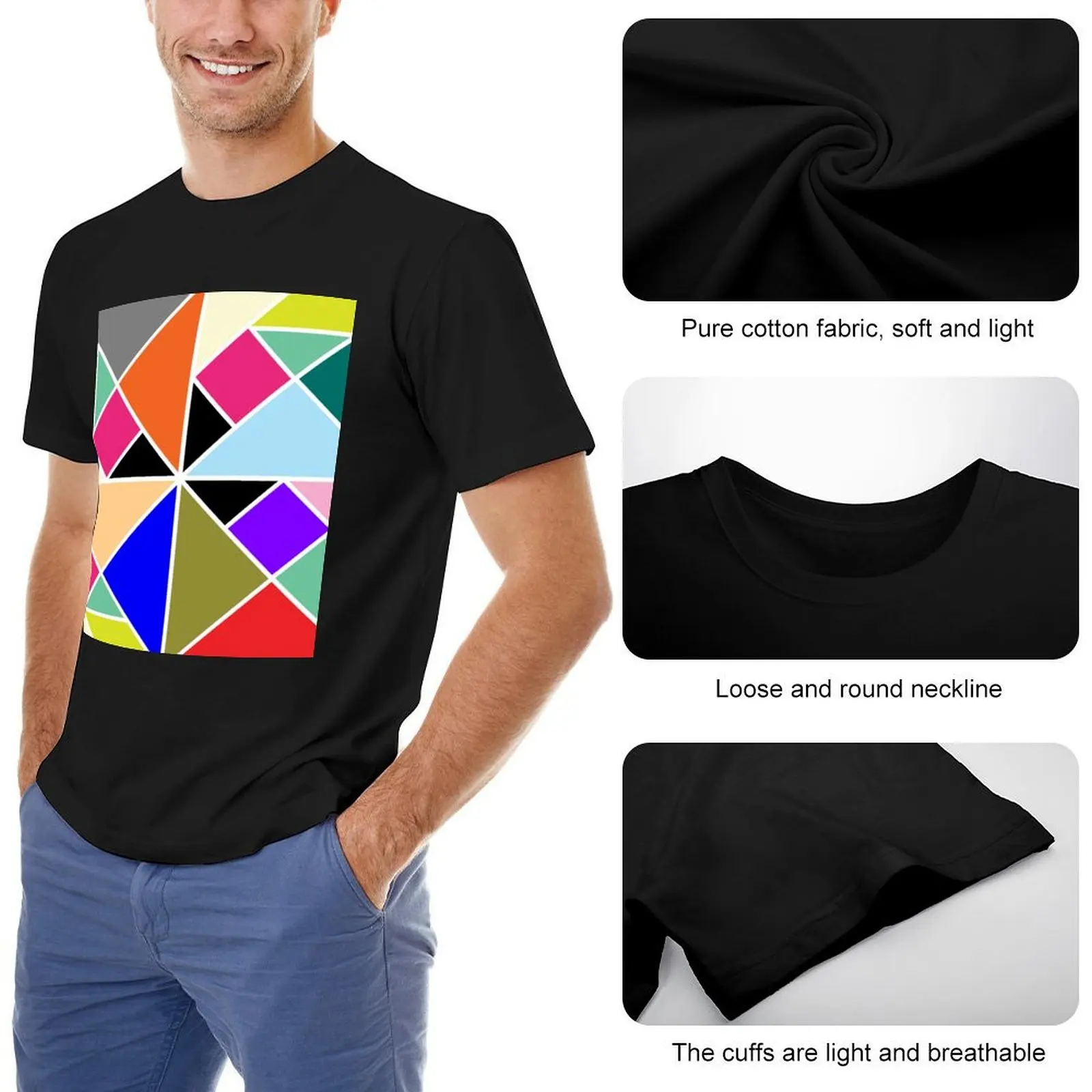 Футболка Tangram из семи предметов с повторяющейся головоломкой топы летняя одежда
