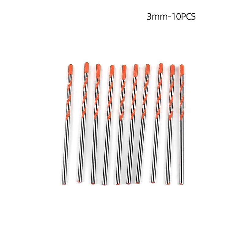 

3-12 мм 10 шт. многофункциональные сверла керамические настенные стеклянные пробивные отверстия рабочий ручной инструмент треугольное спиральное сверло твердосплавное сверло
