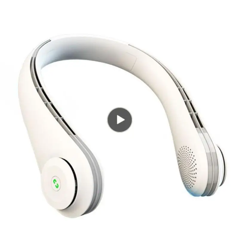 

Popular New Hanging Small Neck Fan Mini Sports Fan Portable Silent Mini Leafless Fan Charging Fan Lazy Outdoor Sports Neck Fan