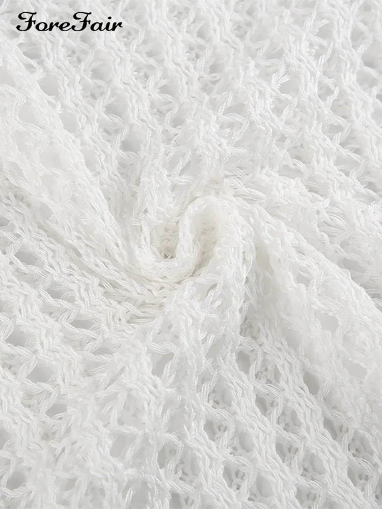 Женская Винтажная футболка без рукавов Forefair белая трикотажная с круглым вырезом