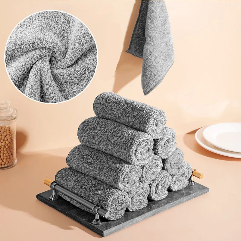 

Microfiber Kitchen Towel Bamboo Fier Towels for Kitchen Napkin Soft Dish Cloth Absorbent Cleaning Cloth Rags Wiping Tools