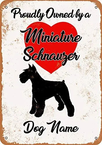 Настенный цвет 10x14 металлический знак-имя собаки на заказ-миниатюрный