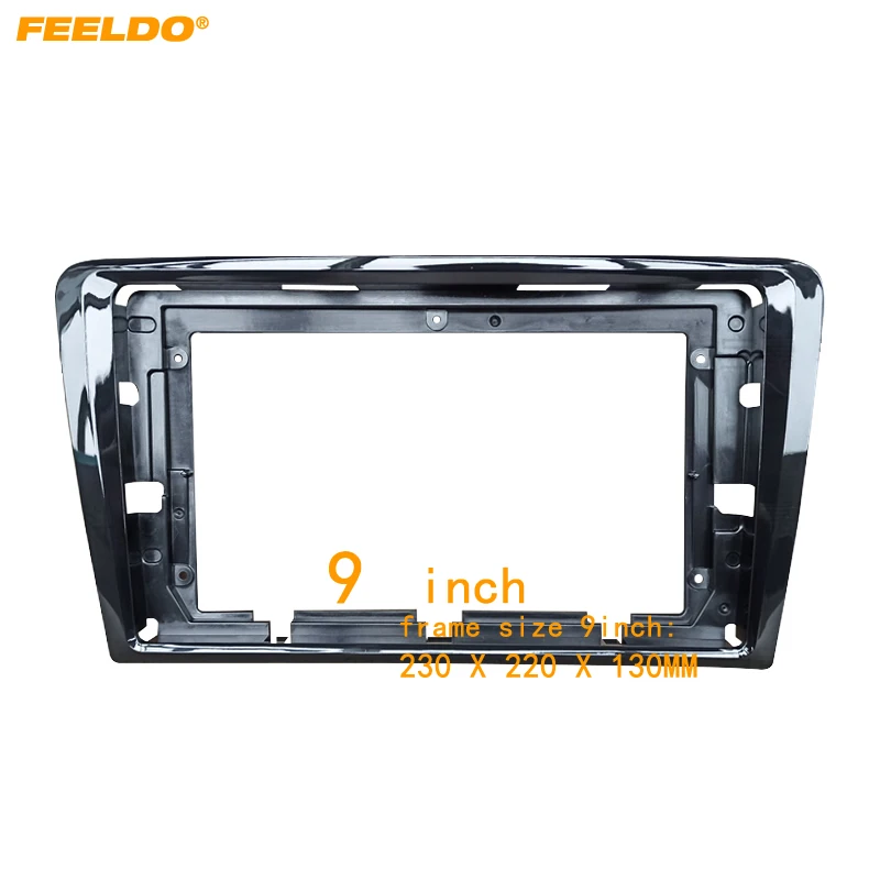 

FEELDO Car 2Din Audio Face Plate Fascia Frame For Volkswagen Santana 9" Big Screen Radio Stereo Panel Dash Mount Refitting Kit