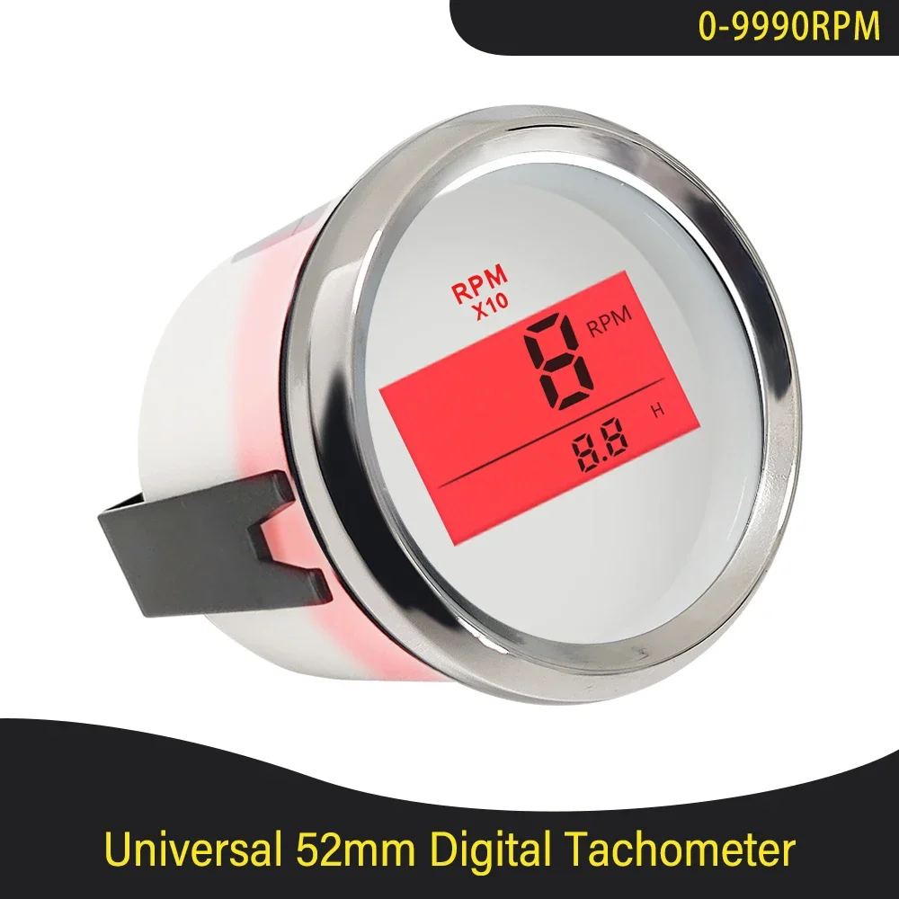 2 &quot(52 мм) универсальный цифровой тахометр для авто грузовика лодки 0-9990 об/мин с