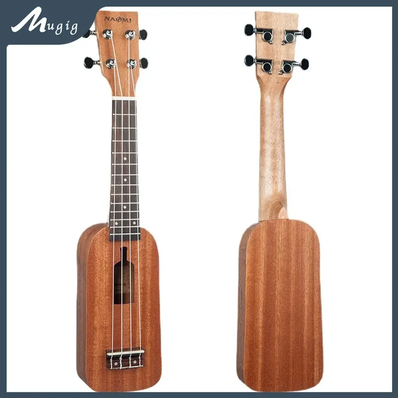 

Sapele Wine Bottle Shape Ukulele Hawaii Guitar 13 Frets 21" Uku 4 String Guitar New