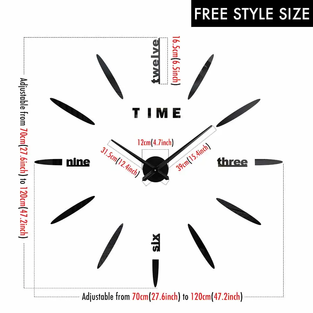 

MCDFL Гигантские настенные часы 3D