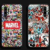 marvel comics logo phone cases for huawei honor y6 y7 2019 y9 2018 y9 prime 2019 y9 2019 y9a cases coque soft tpu funda