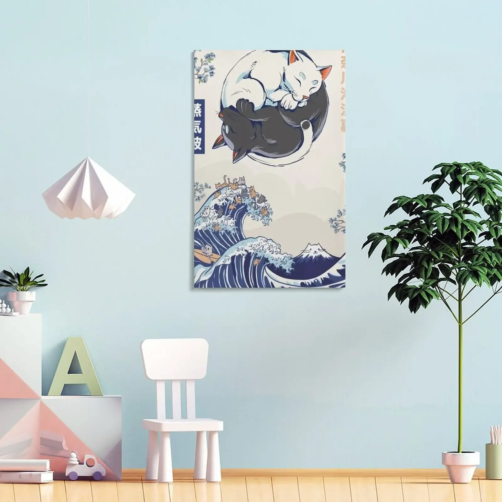 Печать на холсте &quotВеликая волна кота Агава&quot