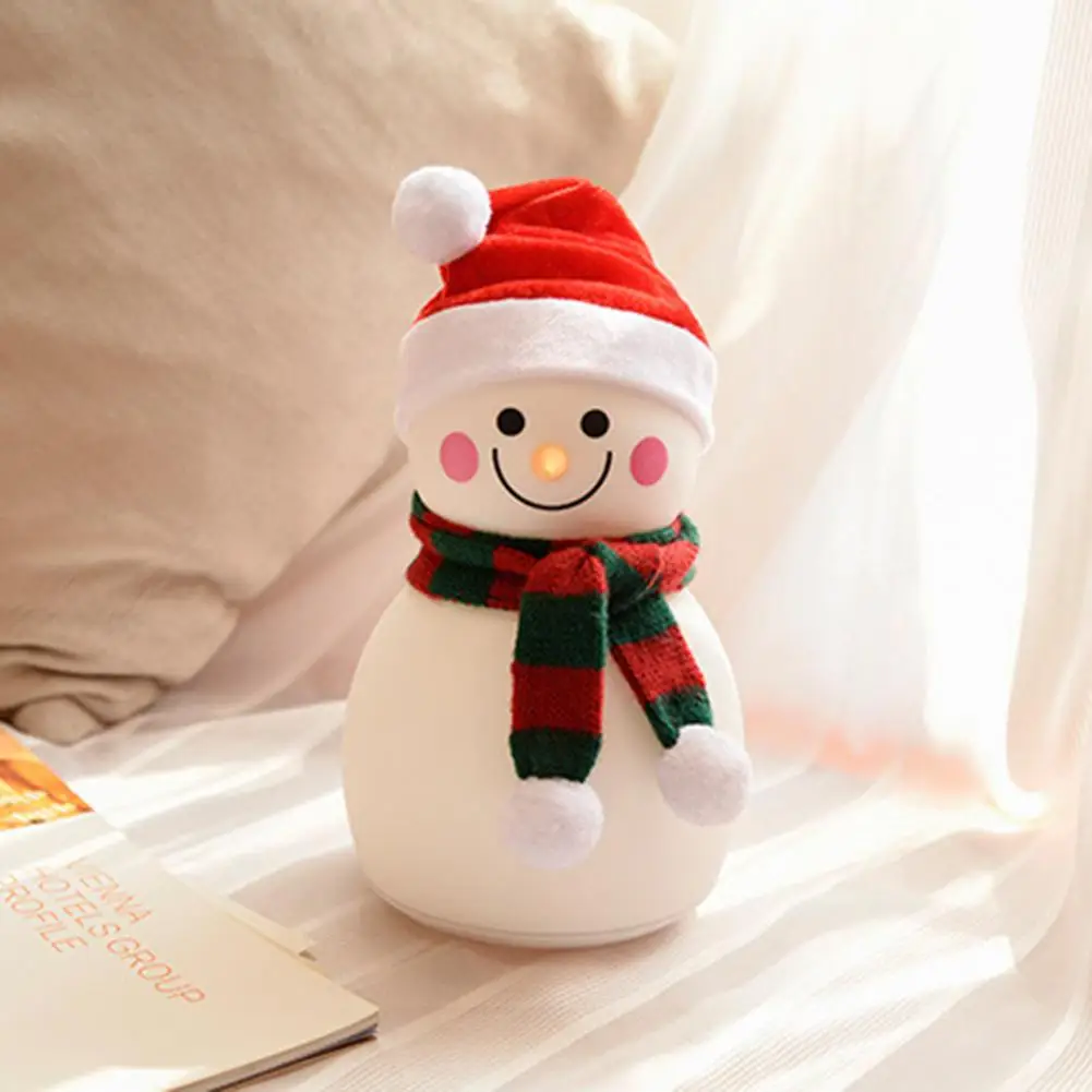 

Snowman Night Lamp Great Adorable Appearance Lightweight LED Snowman Lamp Christmas Light Up Decoration for Home