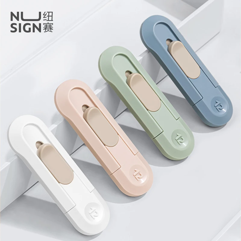 Deli Nusign Pocket Knife Mini Portable Utility Knives Kawaii Auto-Retract Unboxing Cutter нож Office School Stationery Supplies