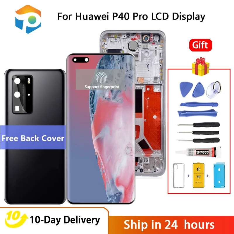 Tanie Oryginalny AAA 6.58 ''LCD Dla Huawei P40 Pro Wyświetlacz OLED Ekran Dotykowy Wymiana Digitizer Zgromadzenie Dla Huawei P40Pro Wyświetlacz
