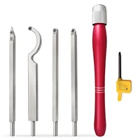 carbide lathe tool set 18 5 full size include rougher finisher detailerswan neck hollowing tools and alloy handle