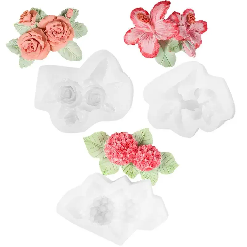 

3D Flower Silicone Mold Fragrance Diffuser Flower Mould Silicone Cake Fondant Chocolate Mold Epoxy Casting Resin Mould