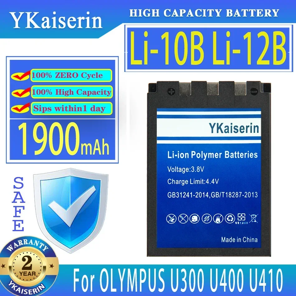 Аккумулятор YKaiserin 1900 мАч Li-10B Li-12B для OLYMPUS U810 U1000 400 500 U300 U400 U410 C760 C765 C70 C7000 C770 U500 U600 U800