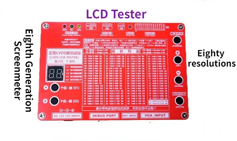 

4K Screen Tester LVDS Screen Tester LCD Screen Dot Screen LCD Screen Repair Test Tool 2K Screen Tester