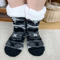 fuzzy sock womens crocodile soft home indoor winter warm plush silicone non slip grip thermal comfy slipper socks female unicorn