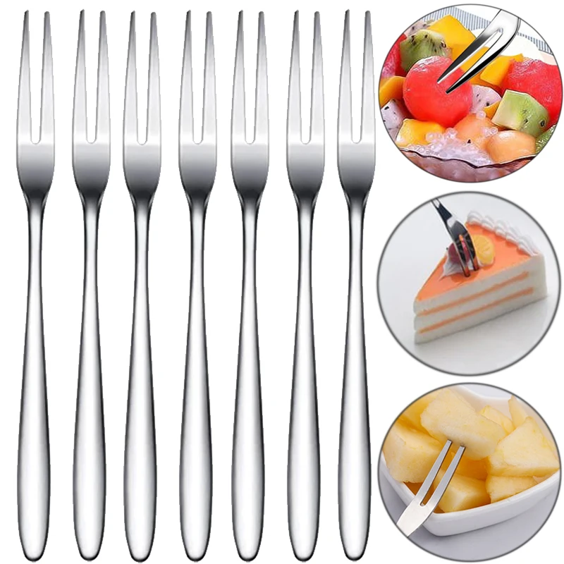 1/20 шт. маленькие вилки из нержавеющей стали