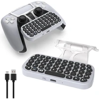 keyboard handle wireless bluetooth compatible 3 0 keyboard set for ps5 wireless controller chat pad installation mini keyboard