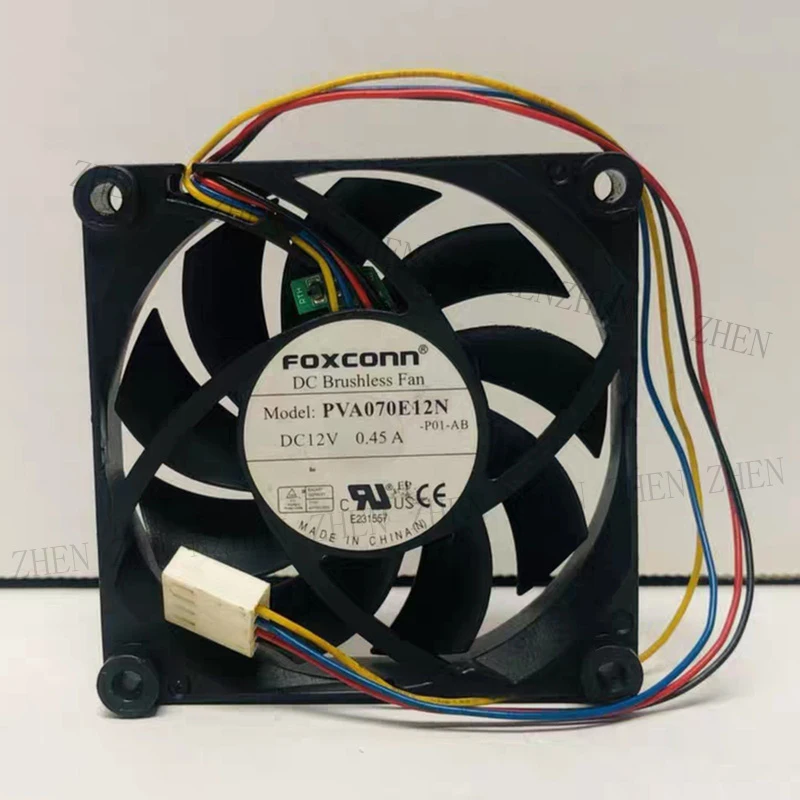 Фото Новинка для FOXCONN PVA070E12N 12V 0.45A 4-контактный вентилятор для процессора # QW №2
