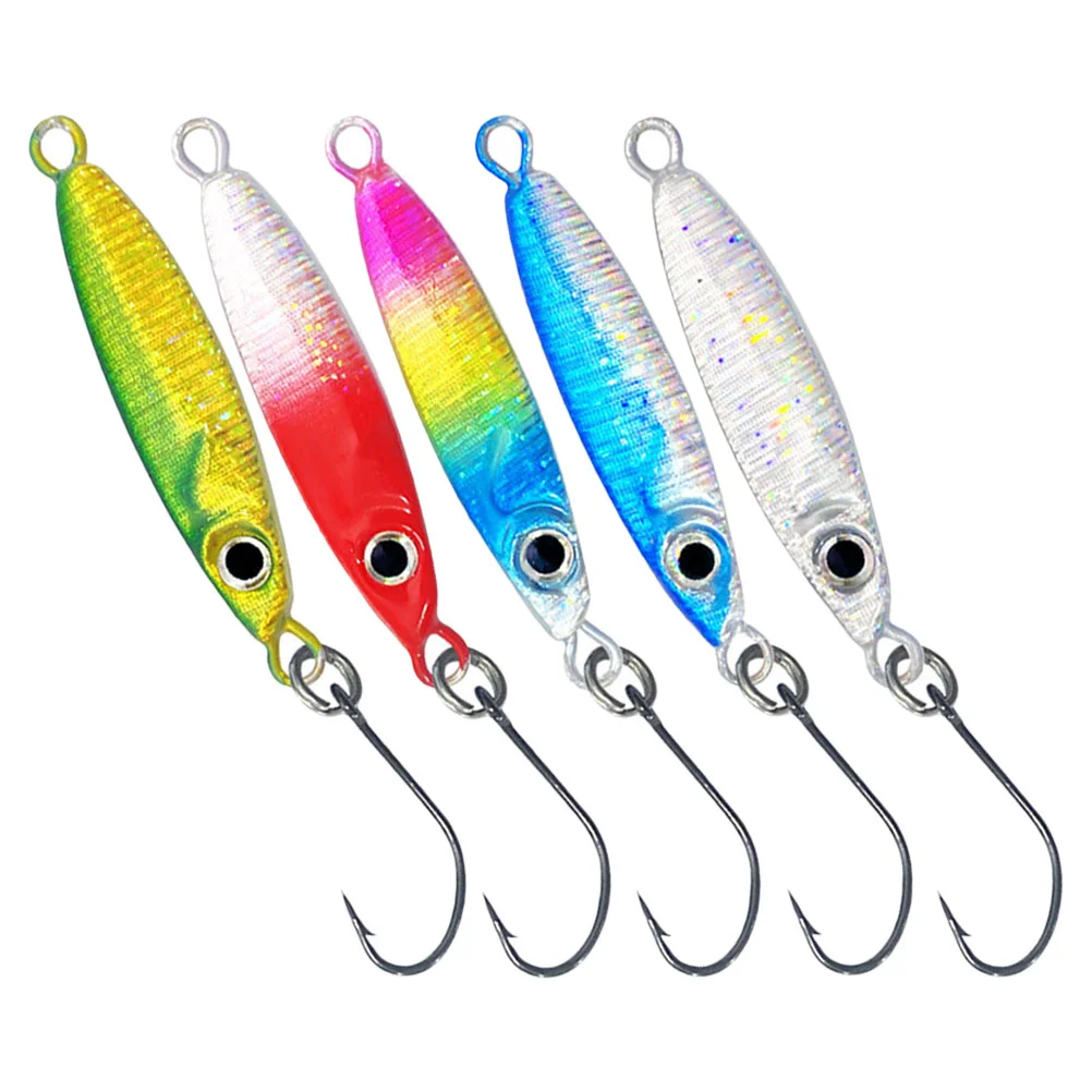 

5 Pcs Lure Hook Fresh Water Fake Baits Practical Magnet Tool Vivid Fish Hooks Iron Salt Sinking Perch Gripedge Tools