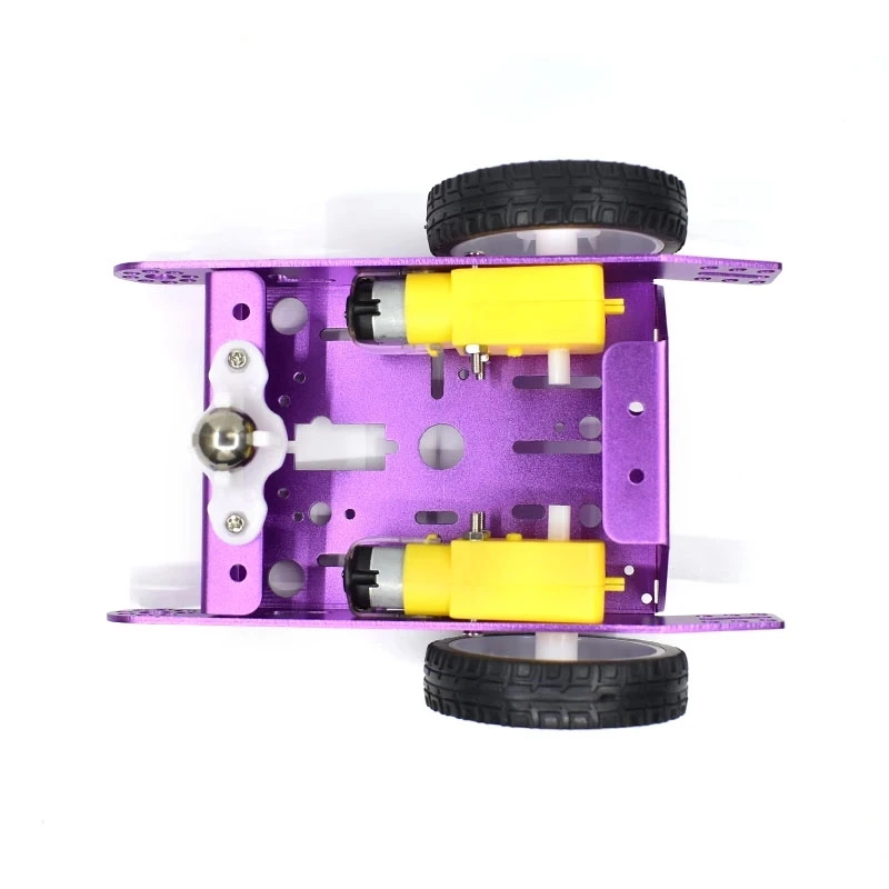 Фото 2WD Алюминий 2WD Автомобильные образовательные игрушки Новое легкосплавное автомобильное шасси Умный робот Автомобильное шасси Умный робот DIY Kit MBOT Car №1