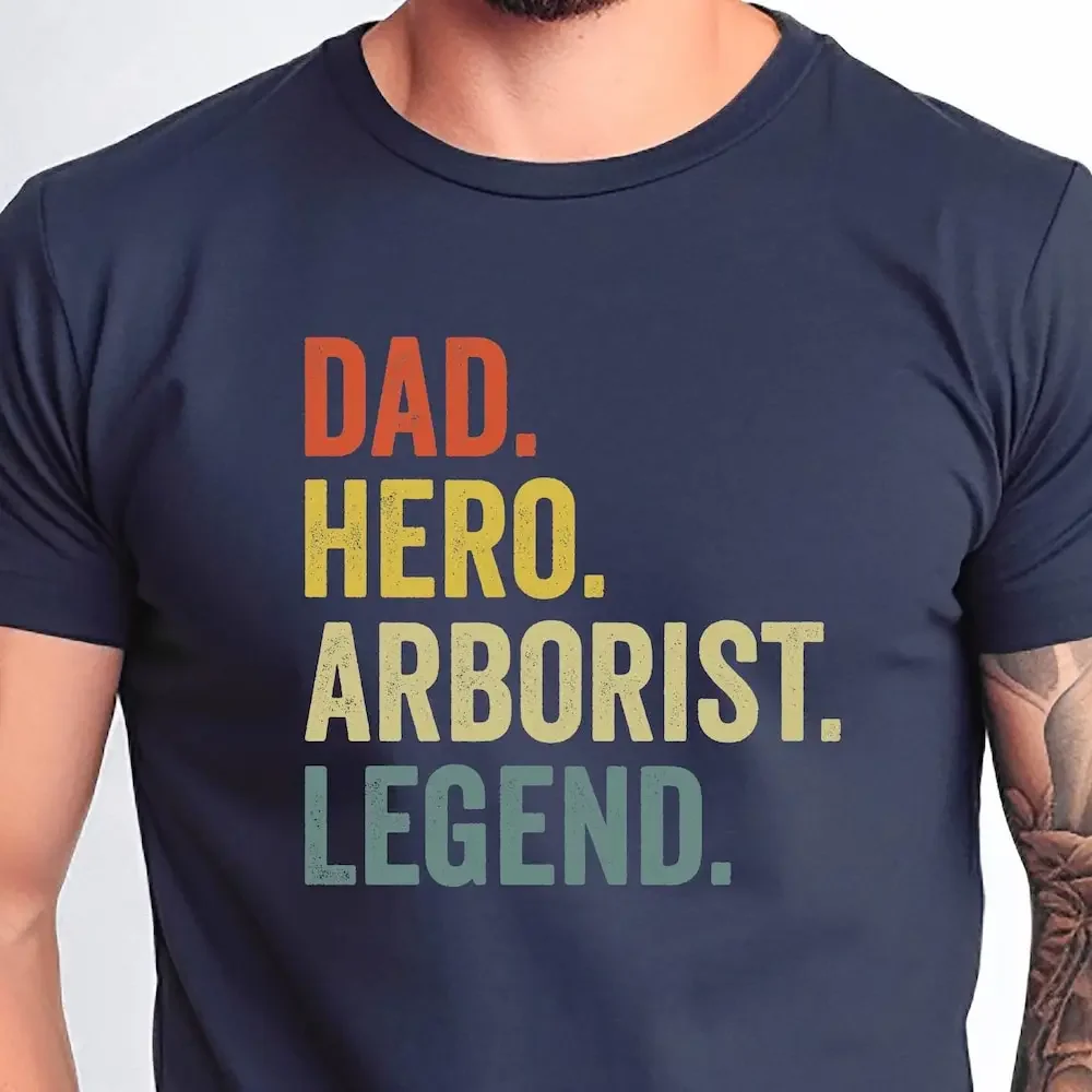 Футболка Папа герой легенда арбориста забавная мужская футболка для отца дерево