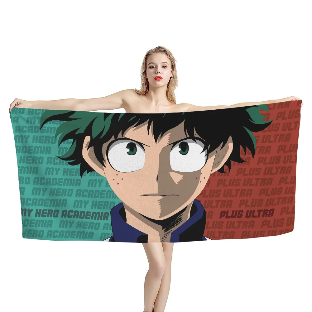 

HYCOOL Anime My Hero Academia Pattern Beach Towels Sand Free Swimming Quick Dry Bath Towels Absorbing Yoga Sport Toallas Playa