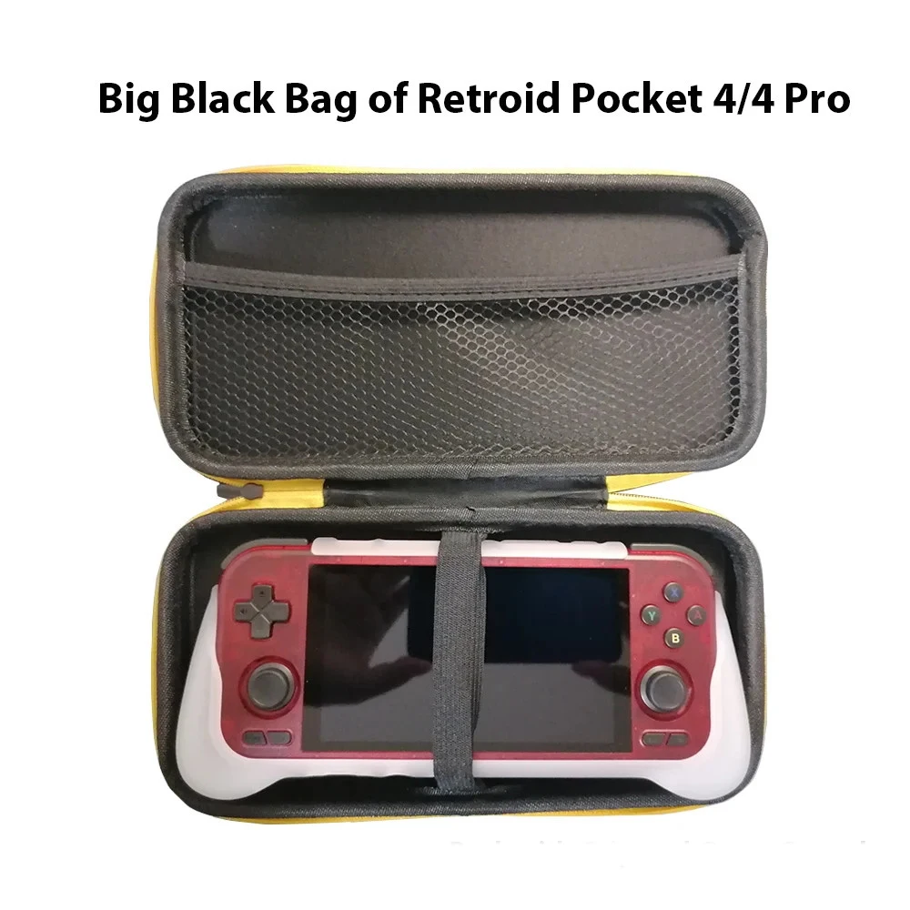 Большая черная сумка для портативной игровой консоли Retroid Pocket 4/4Pro прочный чехол