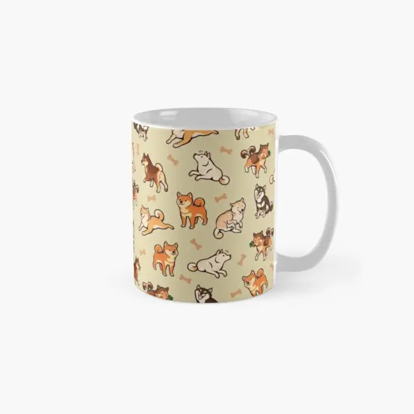 

Классическая кружка Shibes In Cream, простая чашка, ручка для кофе, фотографий, подарки с круглым изображением, дизайнерская посуда для напитков с рисунком чая