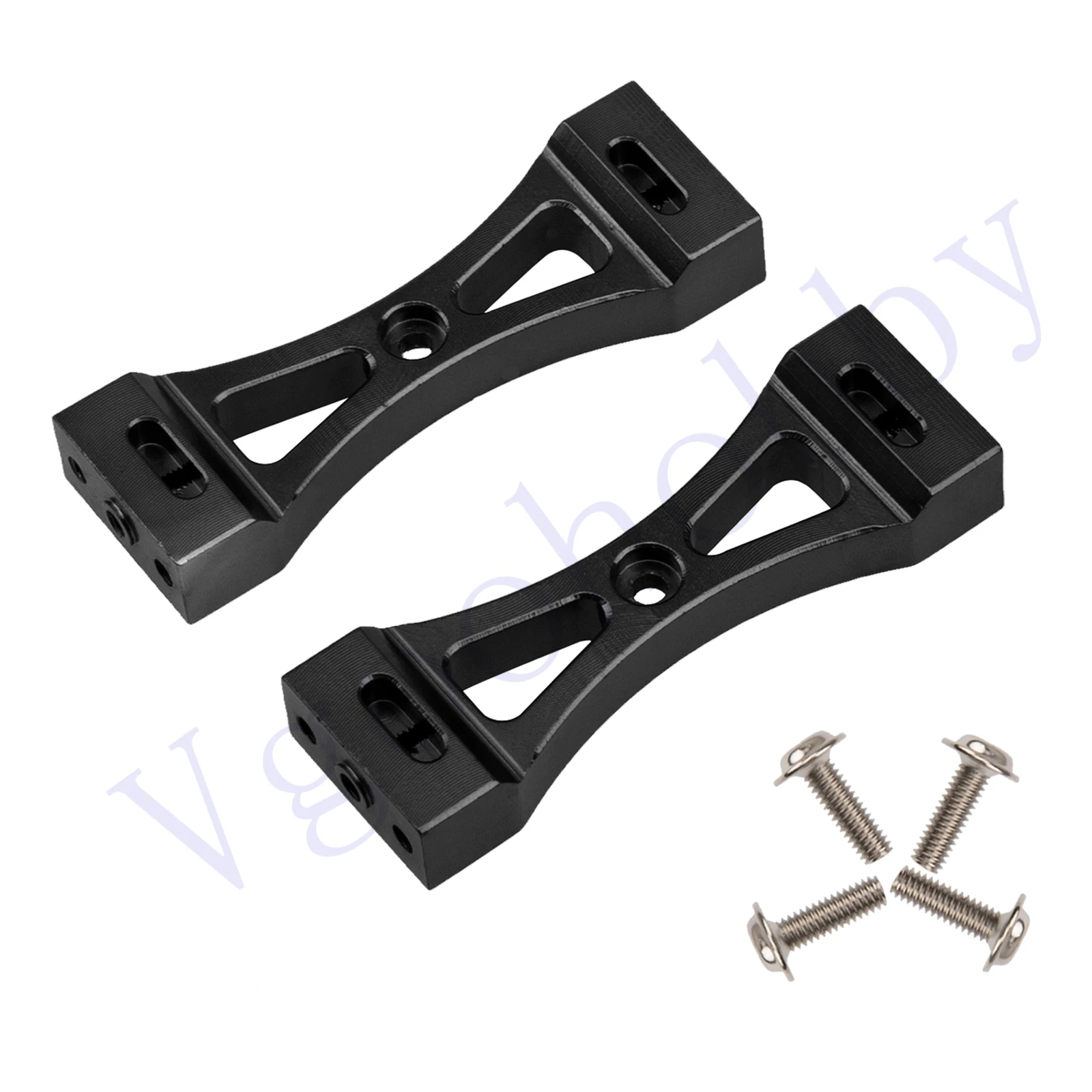 

2Pcs Metal Bracket Fixed Mount Beam Compatible with WPL B1 B14 B16 B24 C14 C24 B36 MN Model D90 D91 RC Car (Black)