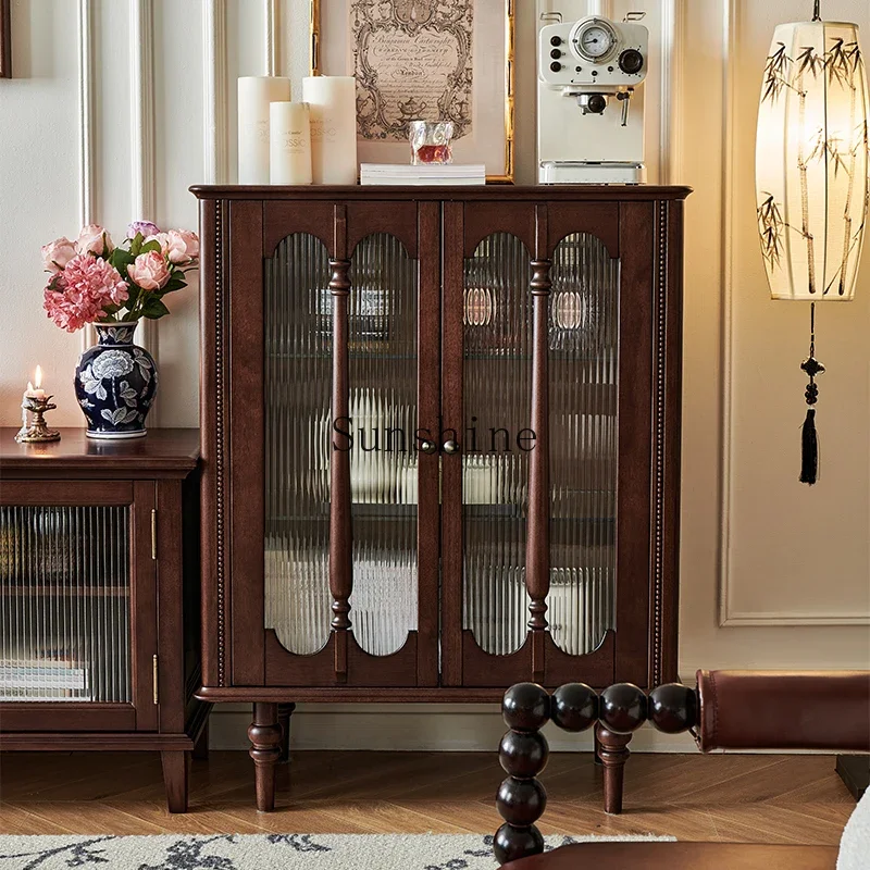 Французский средневековый стиль из цельного дерева Чанхун стеклянный дом у