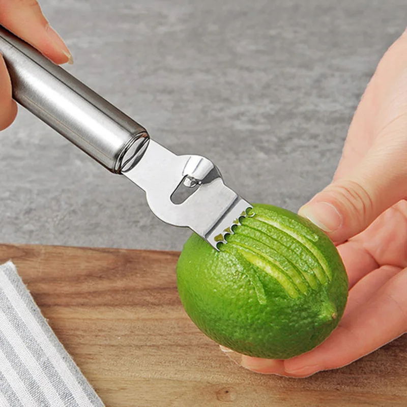 

Lemon Zester Grater Stainless Steel Lemon Grater Orange Peeler Citrus Fruit Grater Peeling Knife Kitchen Gadgets Bar Accessories