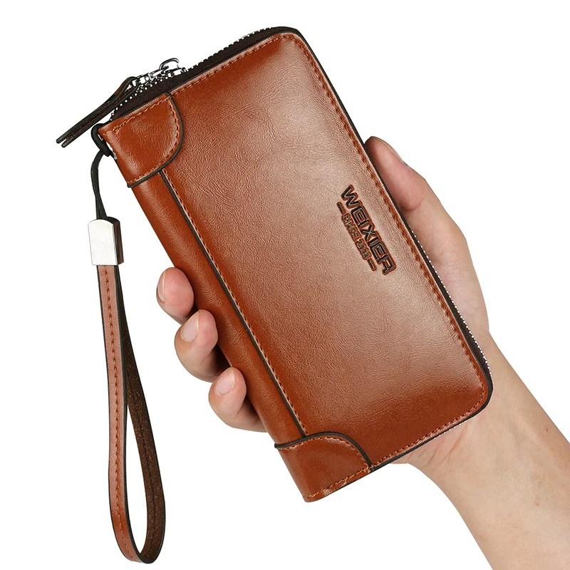 

Men Clutches Bags Large Men Handbag Phone Leather Pouch Men's Wallet Man Bag Vintage Envelope Bag Clutch Purse Handy Bags